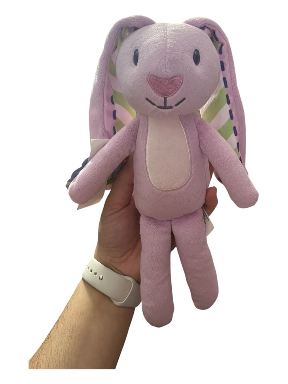 Floppy Bunny Plush from Bluey - Soft Pink Bunny with Patterned Ears - Picture 2 of 4
